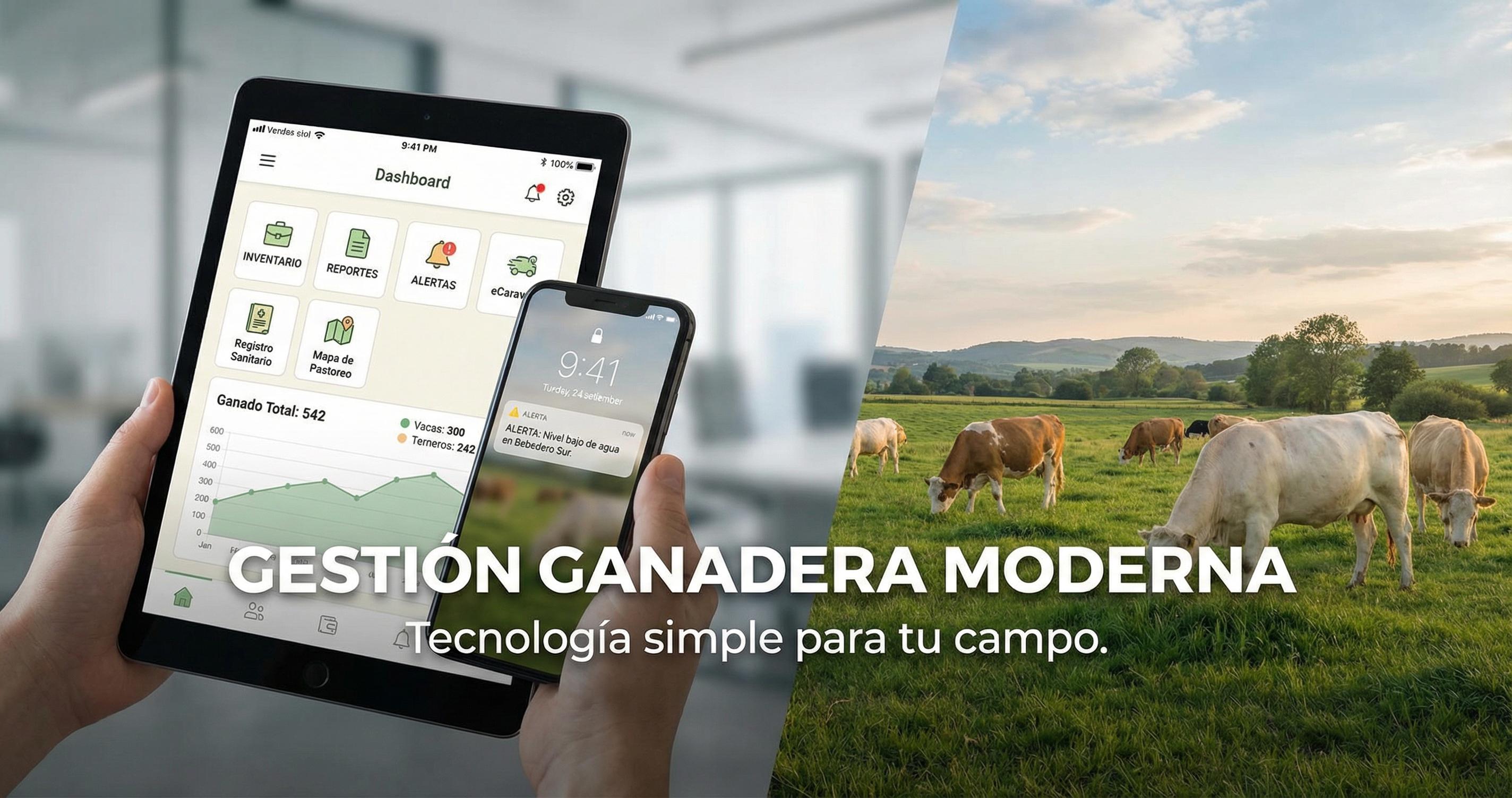 eCarav — Gestión ganadera en campo y pantalla